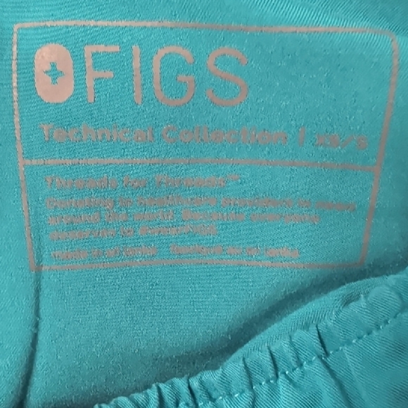 Figs Women's Teal Drawstring Jogger Sweatpants - Picture 9 of 9